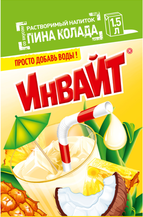 Растворимый напиток ИНВАЙТ Пина Колада 12г*24шт*6 блоков