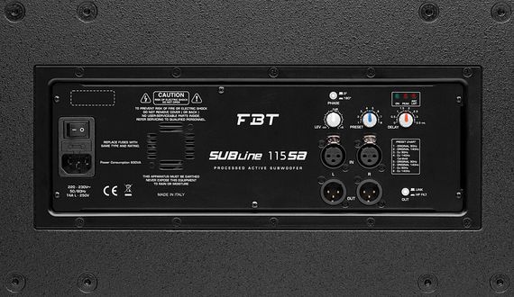 FBT SUBLINE 115SA - активный сабвуфер, 1400 Вт, динамик 15 дюймов