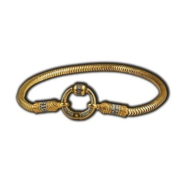 Позолоченный браслет с переходником. Плетенье Снейк