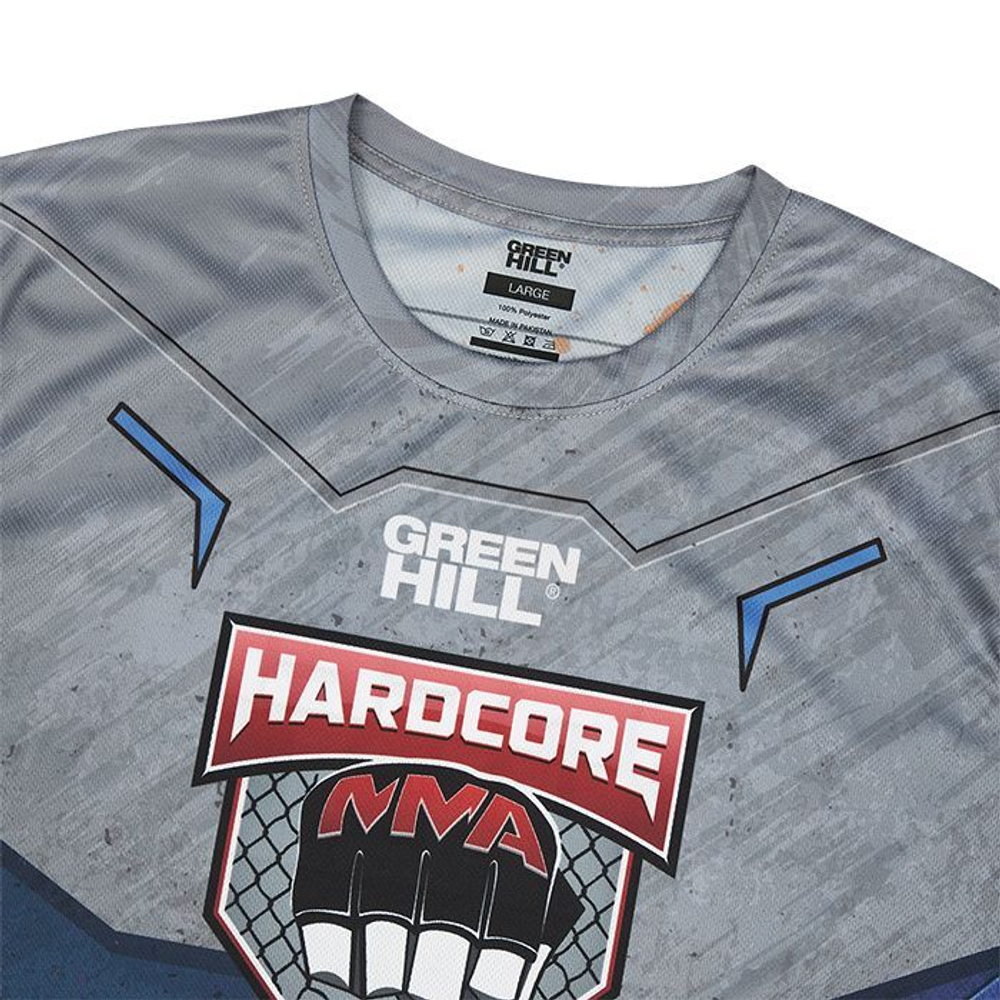 TSH-10570 Футболка HARDCORE MMA сине-чёрная