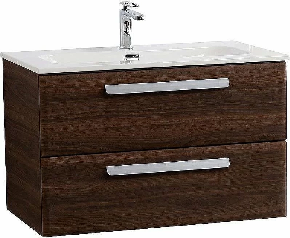 Тумба с раковиной Cezares ECO-CER-N 80 ECO-CER-N-800-2C-SO-NCS-P орех шоколад софт