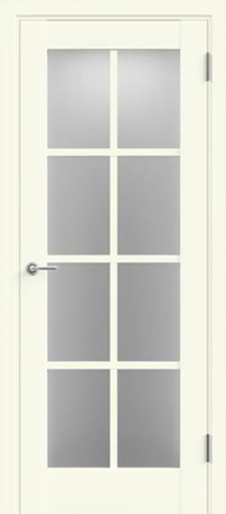 Межкомнатная дверь Velldoris Alto 13 PO Английская решетка Эмалит молочный