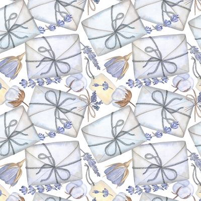 Лавандовые письма на белом