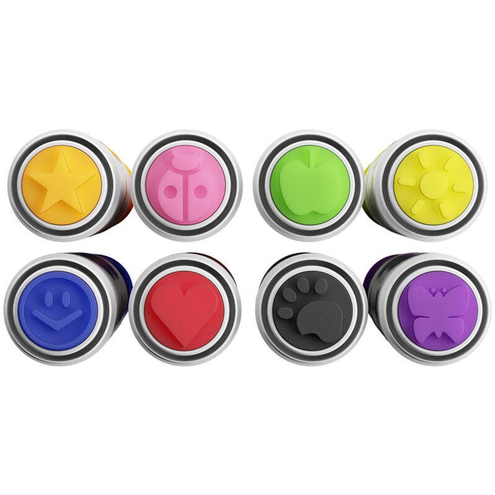 Фломастеры - штампы 8 цветов Гамма Малыш, утолщённые, двусторонние, картонная упаковка