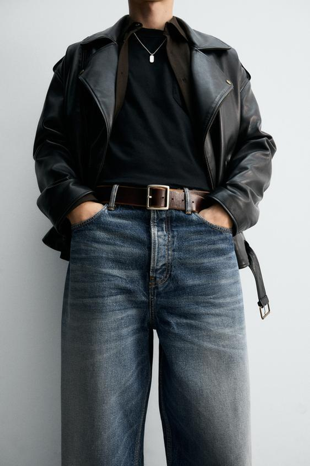 ZARA ДЖИНСЫ RELAXED STRAIGHT FIT - LIMITED EDITION, ВЫЦВЕТШИЙ СИНИЙ