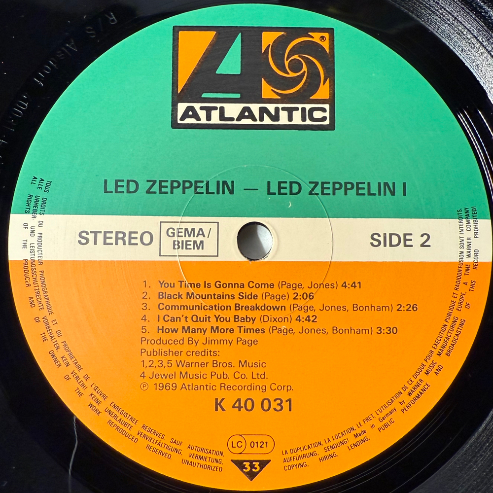 Led Zeppelin ‎– Led Zeppelin (Германия 1991г.)
