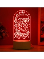 Светильник 3D ночник RISALUX «Кит», LED белый 8.5×9.5×16 см