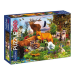 Пазл Hatber, "Лесные жители", 2000 деталей , картонная основа, от 12 лет