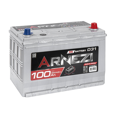 Аккумулятор ARNEZI JIS SMF 100 А/ч обратный R+ 306x176x225 D31 EN 820 А