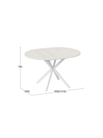 Стол кухонный Белый муар 100(131)х100х75 см