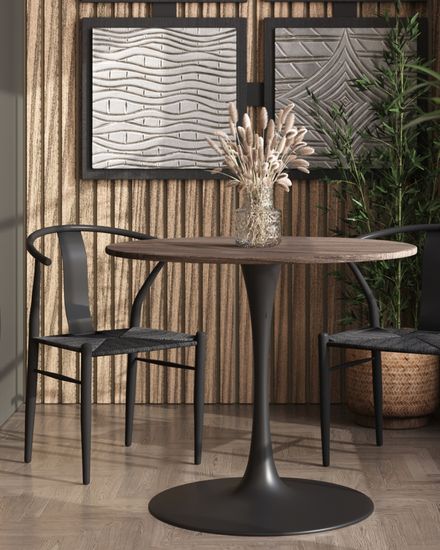 Стул обеденный Wishbone Style металлический черный