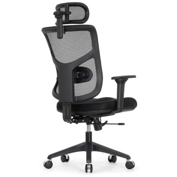 Кресло FALTO STAR OFFICE ERGO 3 (3D поясничный упор,3D подлокотни 5D подголов, сетка, ткань, черный)