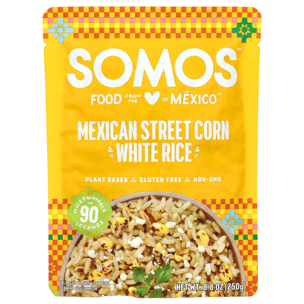 Somos, Мексиканский белый рис с кукурузой, мягкий, 25 г (8,8 унции)