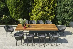 1"Санта-Фе" обеденная группа на 10 персон, стол HPL, плоский роуп