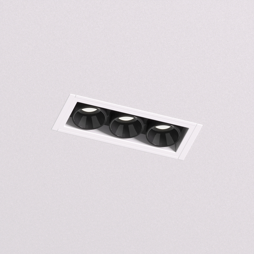 DK2530-WB Встраиваемый светильник SPACE со светодиодом под шпатлевку L69mm 220V 6W 38° 4000К IP20 белый/черный алюминий