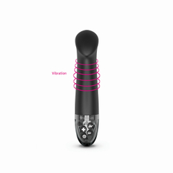 Вибратор с элестростимуляцией Mystim Right on Ron, черный, 16.5 см