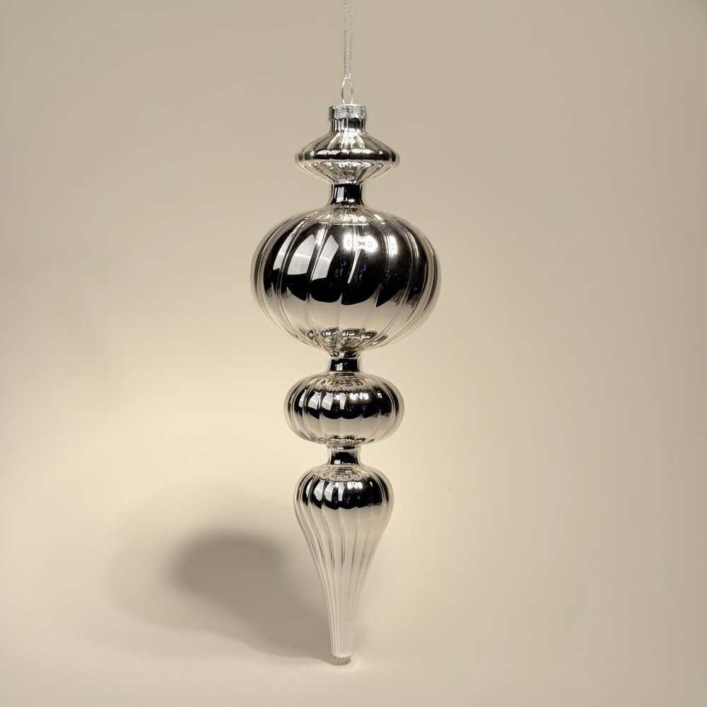 Ёлочная игрушка Пика серебро, 22см