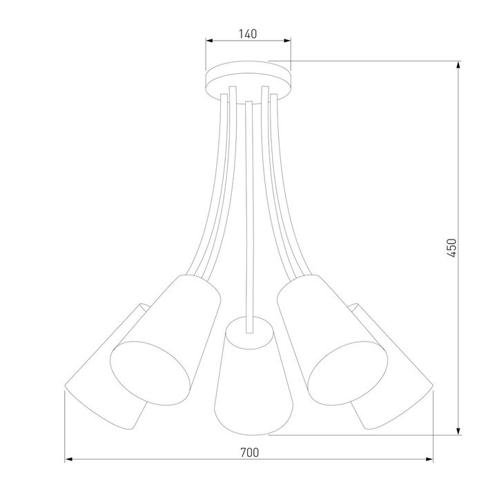Потолочная люстра TK Lighting 3242 Wire Silver