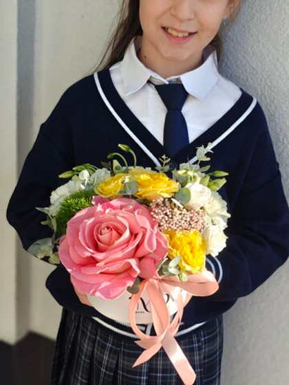 Шляпная коробка с розами