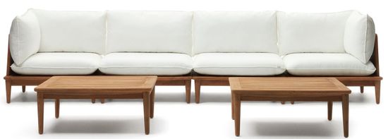 Portitxol Комплект из модульного дивана и 2-х журнальных столиков из массива тика La Forma Испания 