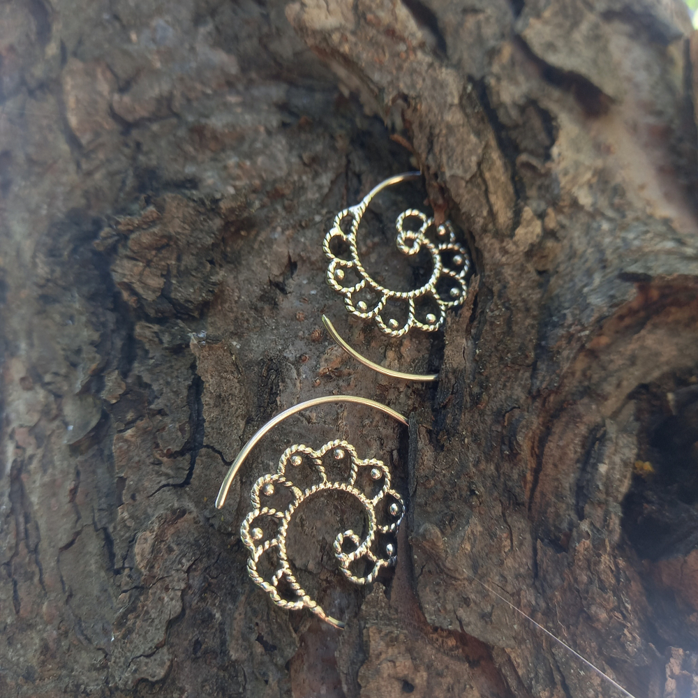 Серьги-спирали АЖУР, серебро