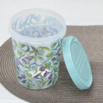 Банка с завинчивающейся крышкой 1л Asti с декором (зеленый)