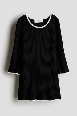 H&M Трикотажные платье, черный