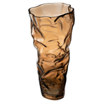 Ваза crumpl, 32 см, коричневая