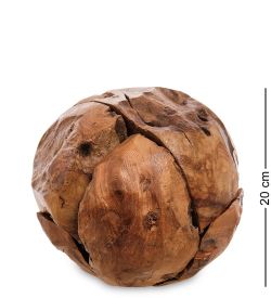 Decor and Gift 99-454-01 Шар для декора деревянный малый D-20см