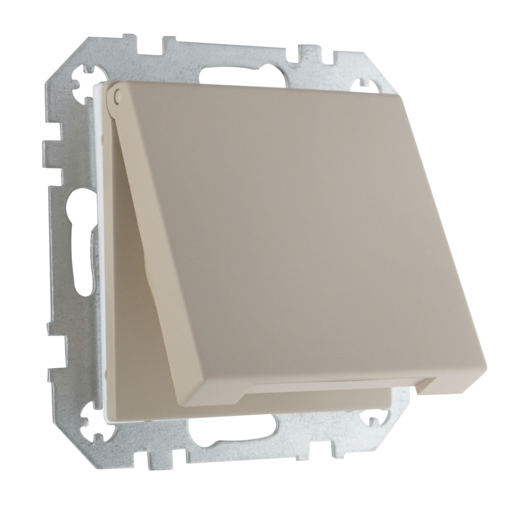 Розетка с заземлением с крышкой, 16А 250В IP44 LIREGUS RETRO IKL16-208-01.R/ONC кремовая матовая