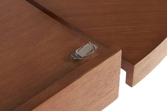 Раздвижной обеденный стол Brave Ø120-160 см, шпон дуба темный