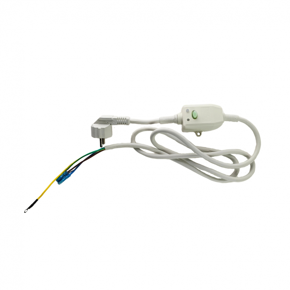 Шнур сетевой с УЗО 16/10мА, клеммы под разъём, 1550мм, арт.66598-10