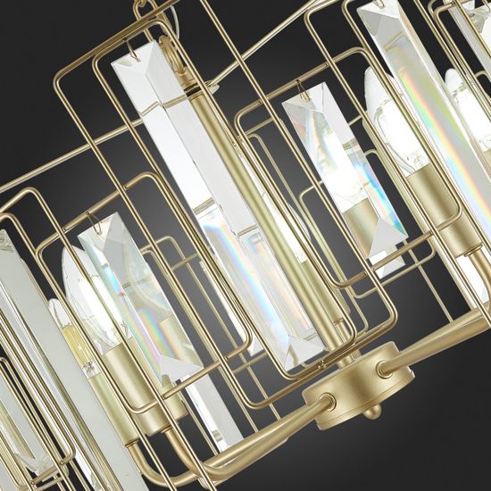 SLE103403-05 Светильник подвесной Шампань/Прозрачный E14 5*40W GIANO