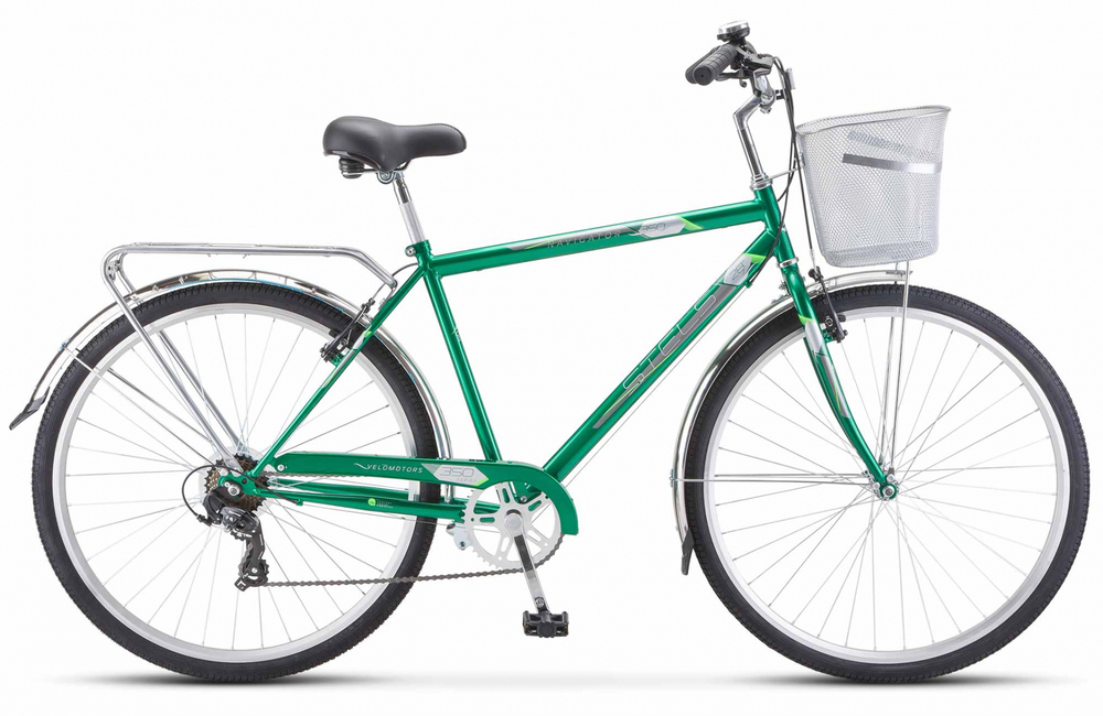Велосипед 28" Stels Navigator-350 V р.20" (корзинка) Зеленый