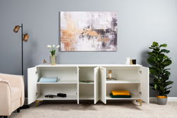 Монтесито Тумба под ТВ 16.66 Белый шагрень