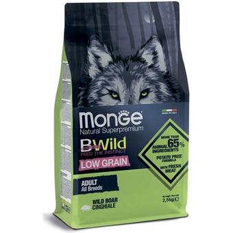 Сухой корм Monge Dog BWild LOW GRAIN для взрослых собак, низкозерновой, из мяса дикого кабана 2,5 кг