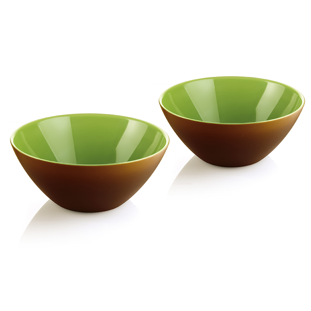 Набор чаш my fusion, ?12 см, зелено-коричневый, 2 шт.
