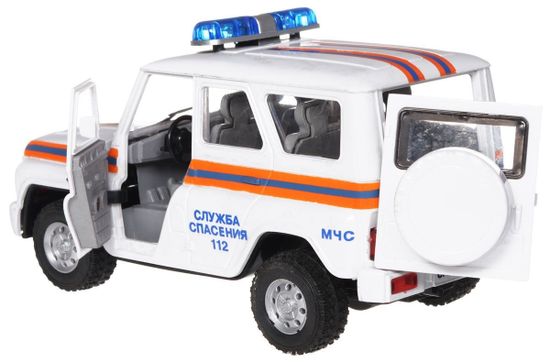 Инерционный внедорожник УАЗ "Служба спасения" свет,звук