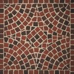 Feldhaus Klinker M403DF 240x118x52 gala flamea, красный пестрый, обожженный - Мозаика для мостовой, делится на 8 частей (60/60/52)