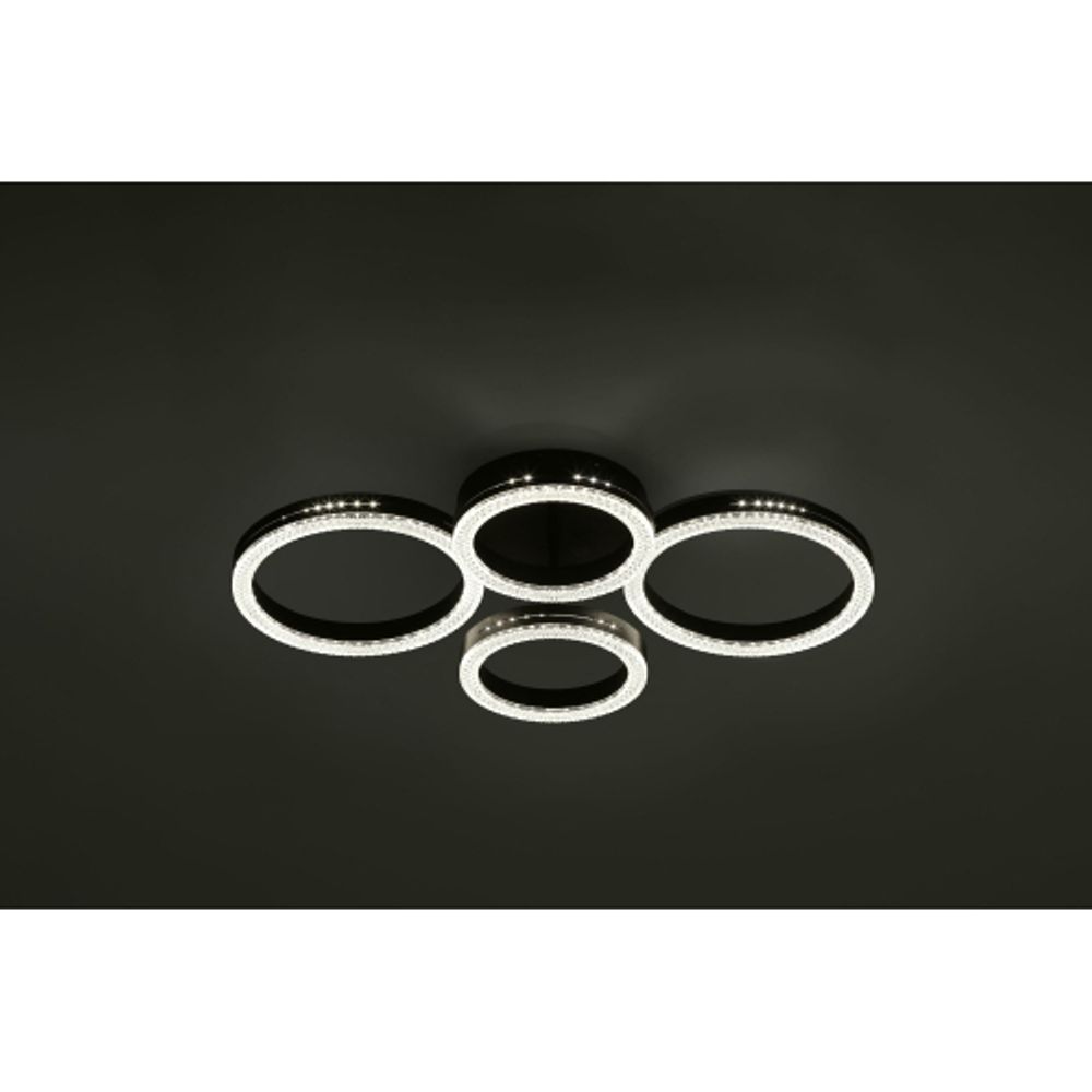 Светильник потолочный светодиодный Rivoli Flora 6191-201 LED 75Вт 3000-6000К чёрный с пультом | Rivoli