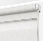 Рулонная штора - День-Ночь - Ткань: "Канзас" - цвет: белый