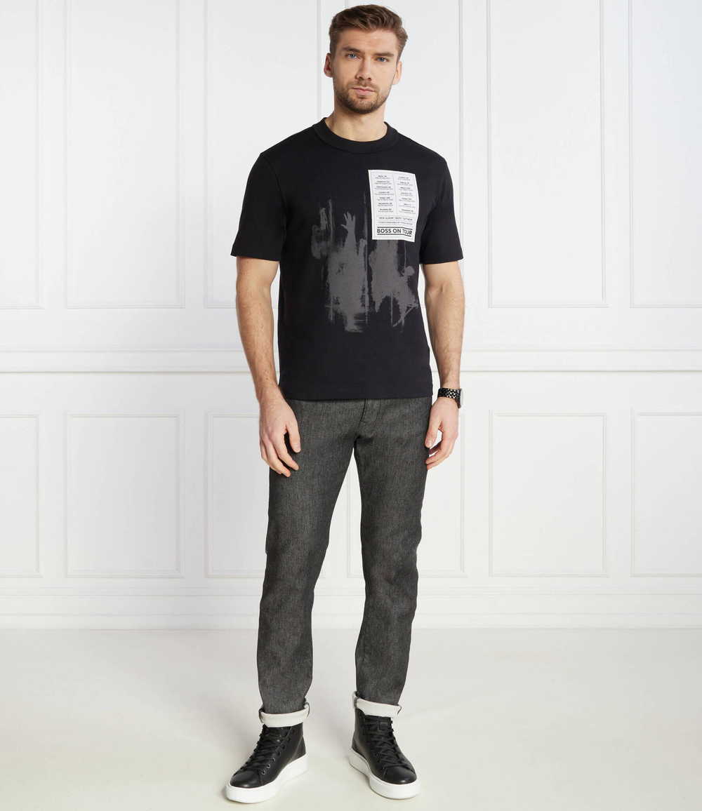 Футболка TE_PATCHWORK BOSS ORANGE - черный(50511051)