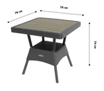Стол пластиковый Элластик-Пласт Ola Dom 76x76см квадратный (антрацит)