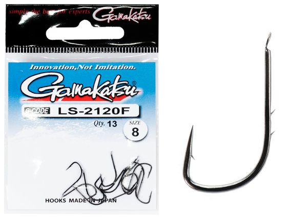 Крючки Gamakatsu LS-2120F NEW LABEL HOOKS BLACK разм. 08 13шт.