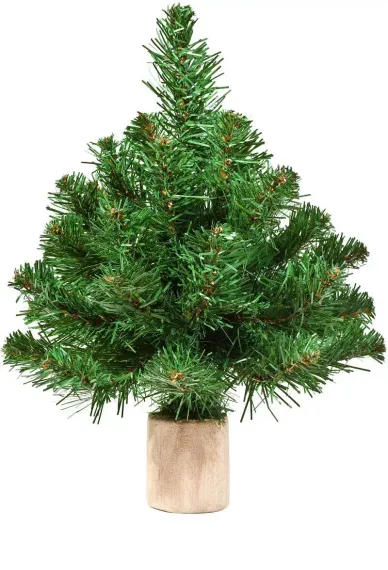 Ель Норвежская 30 см. на деревянном пеньке, мягкая хвоя, Triumph Tree (73389)