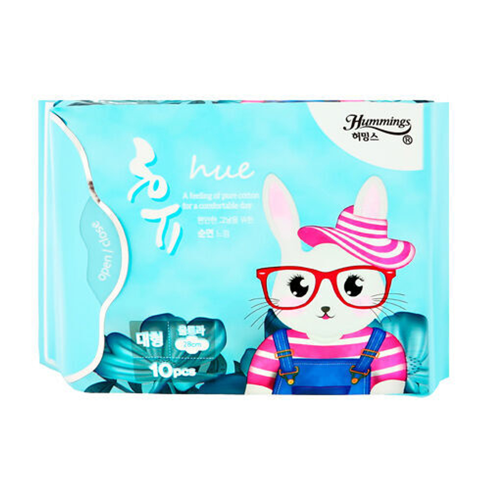 Прокладки гигиенические для критических дней удлиненные 28 см 10 шт Hummings Hue Sanitary pads long