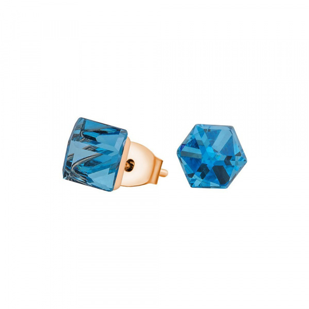 Серьги-пусеты Fiore Luna Aquamarine SWE1127/1 A RG