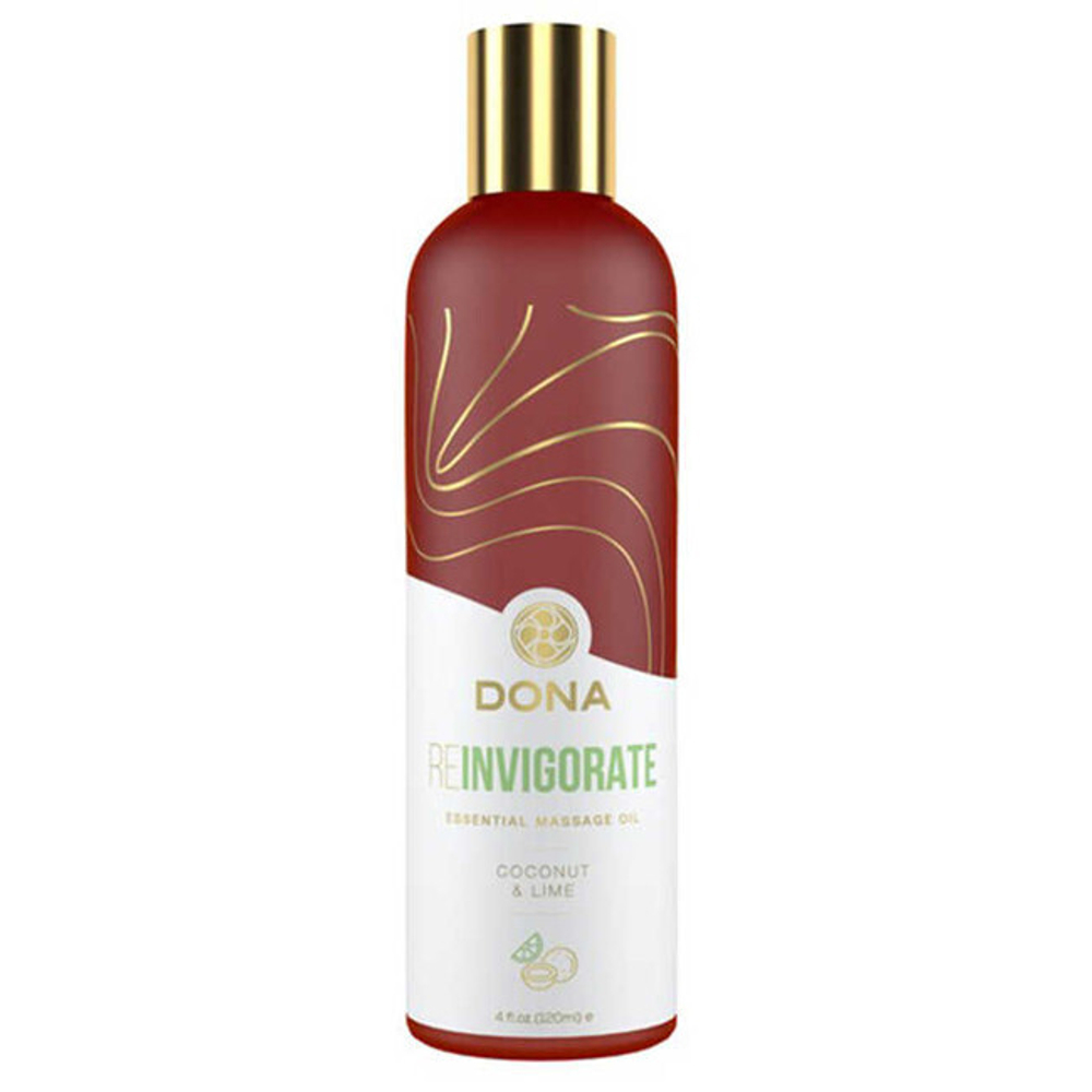 Массажное масло Dona с ароматом кокоса и лайма (120 мл) (Цвет: прозрачный)