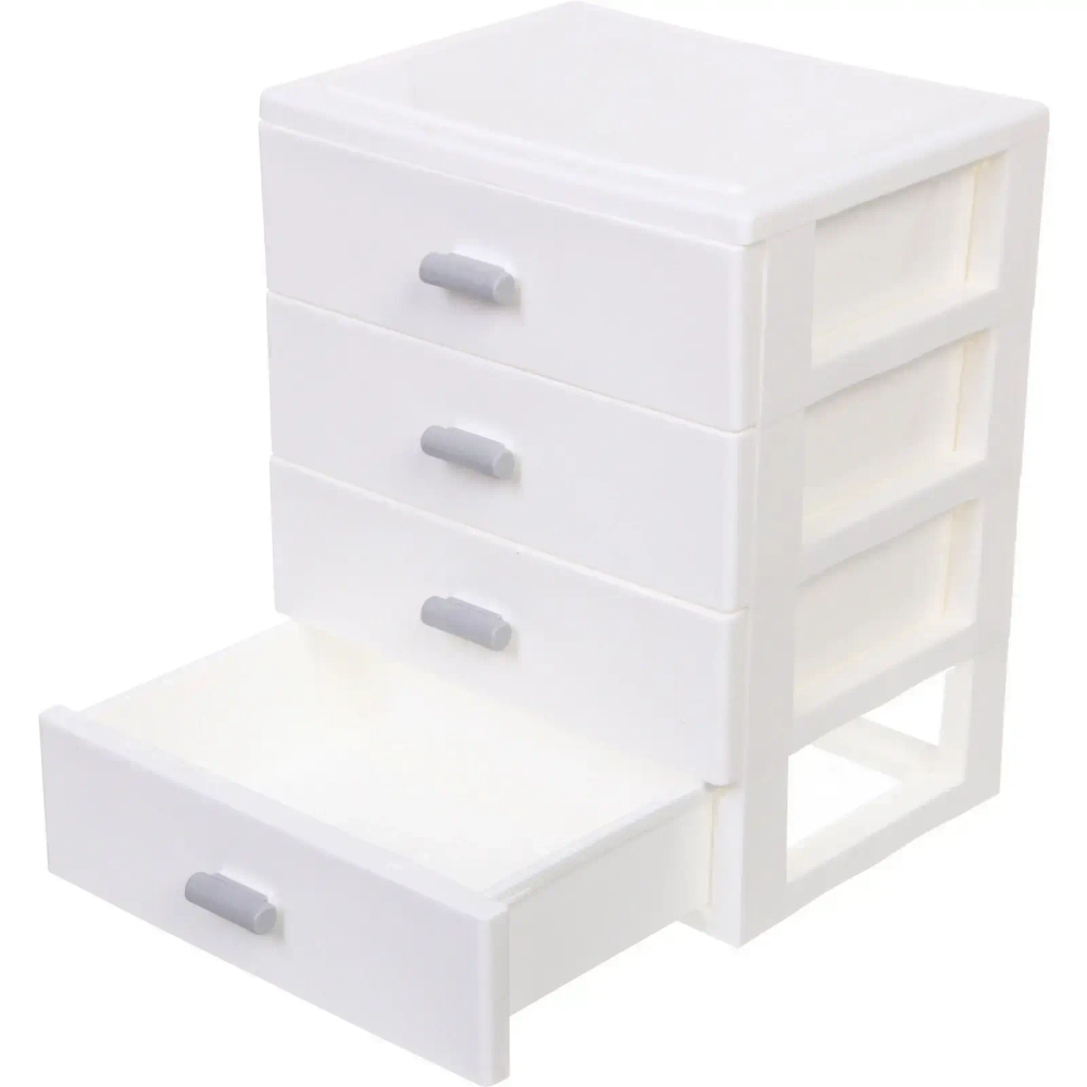 Комод малый для хранения «ДАРТОНЭ», четыре отделения, цвет белый, 21*17*13,5см (пакет)
