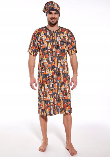 Сорочка ночная мужская с коротким рукавом и колпаком Cornette 109/23